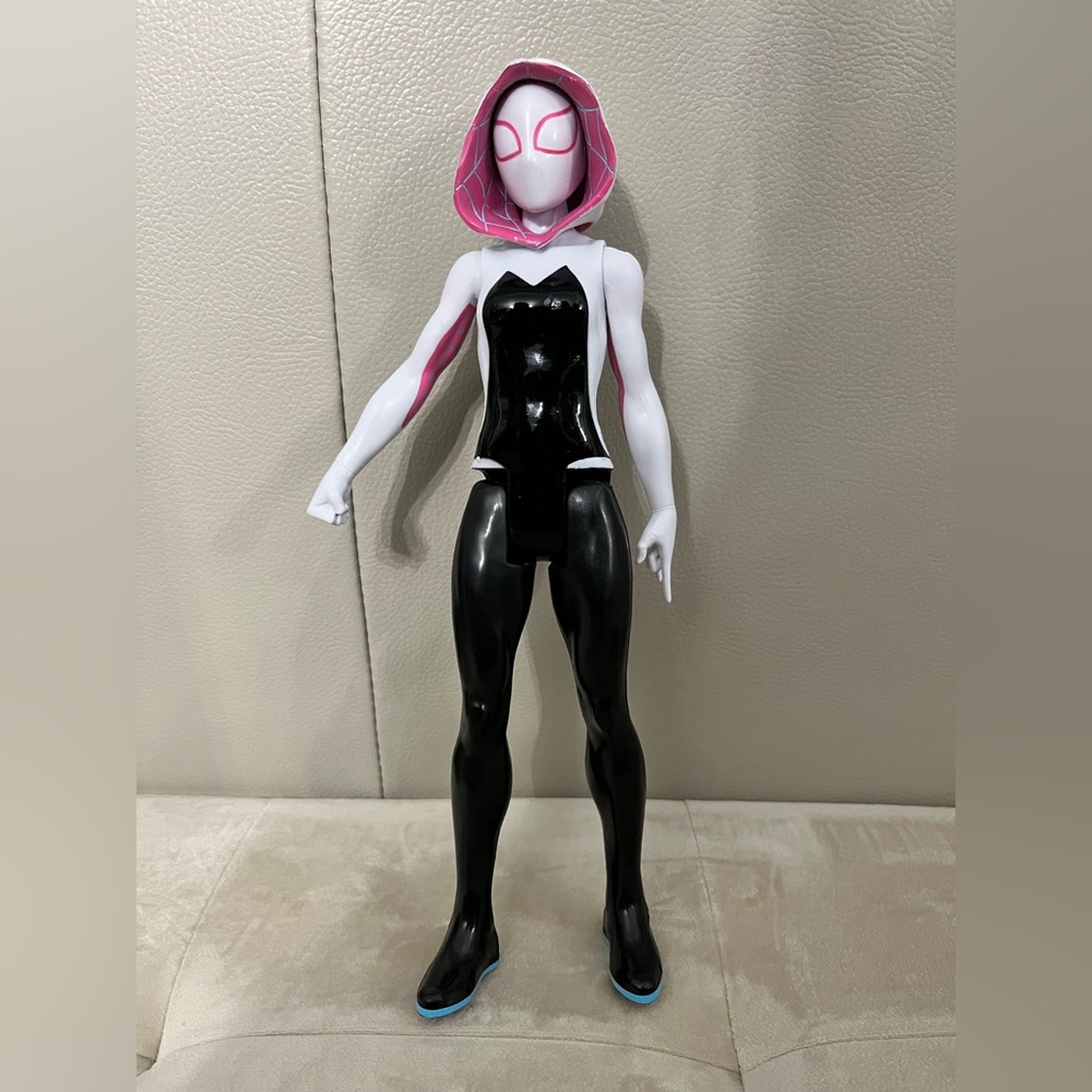 Marvel Spider-Gwen / Ghost-Spider Action Figure - Black, White & Pink, 11 inches